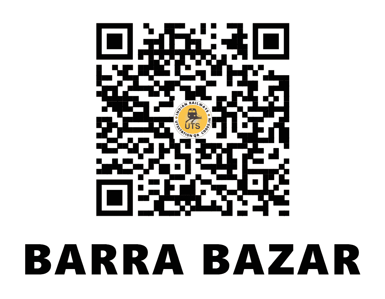 UTS QR Code for BARRA BAZAR - BZB - ER (WEST BENGAL)